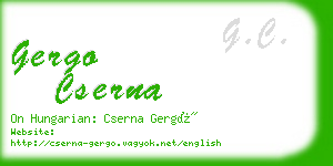 gergo cserna business card